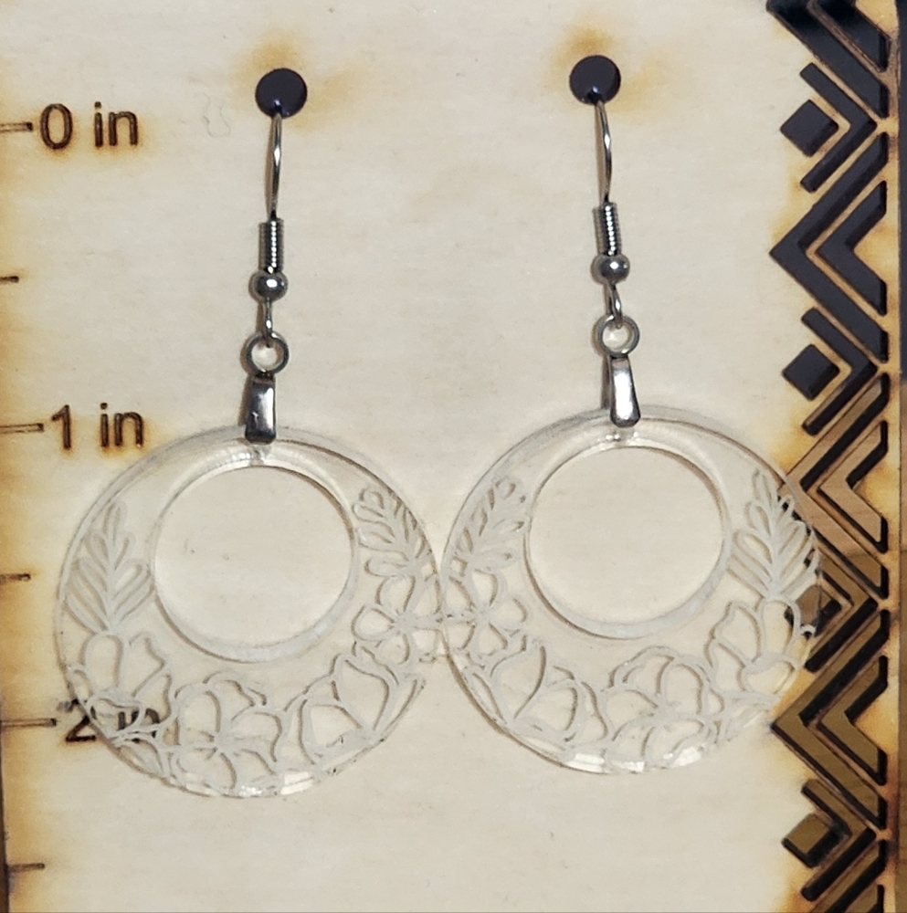Floral Bloom Acrylic Drop Earrings